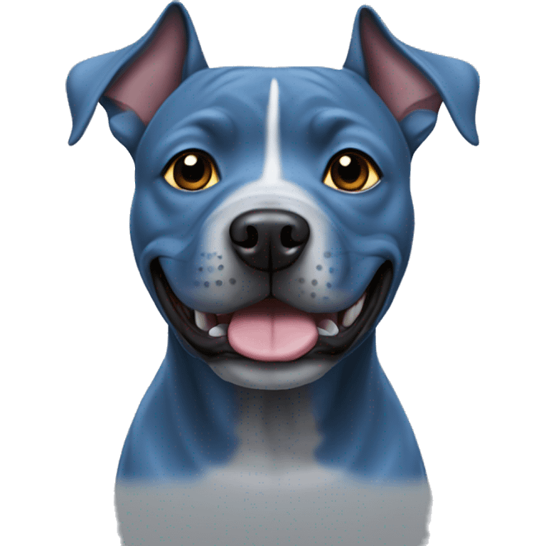 Blue staffy dog emoji