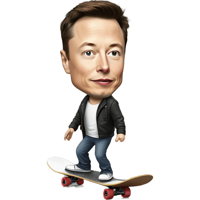 Elon musk on skateboard  emoji