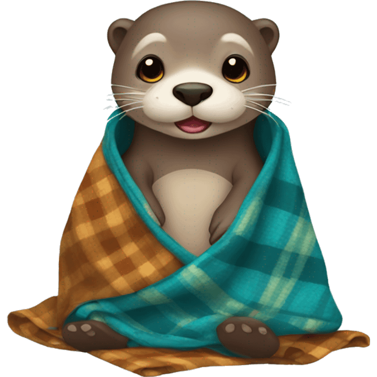 Otter with blanket emoji