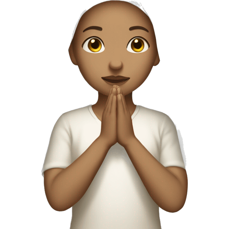 Light skin girl praying with white veil  emoji