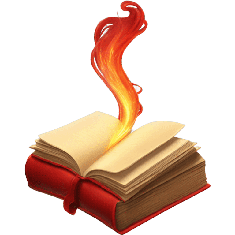 Red powerful Book with magic around emoji