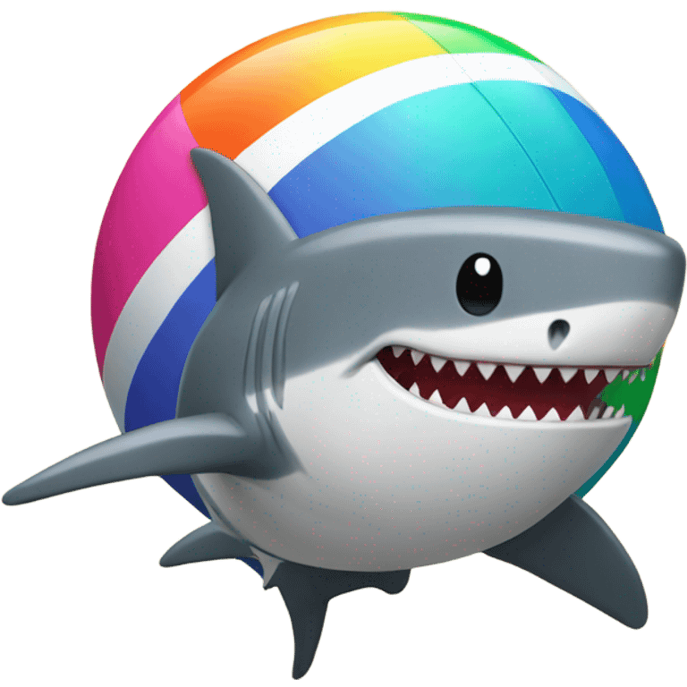 shark with ball emoji