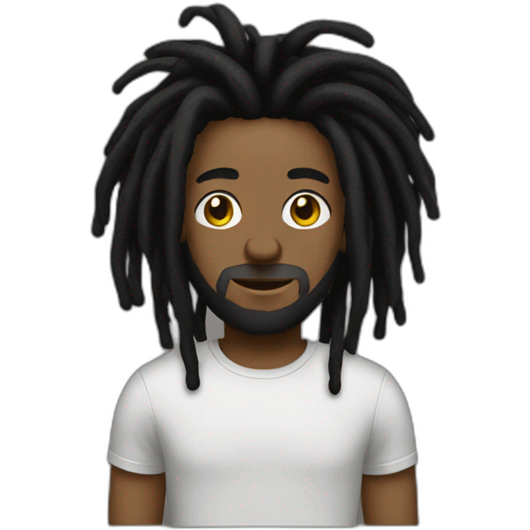 designer black dreadlocks emoji