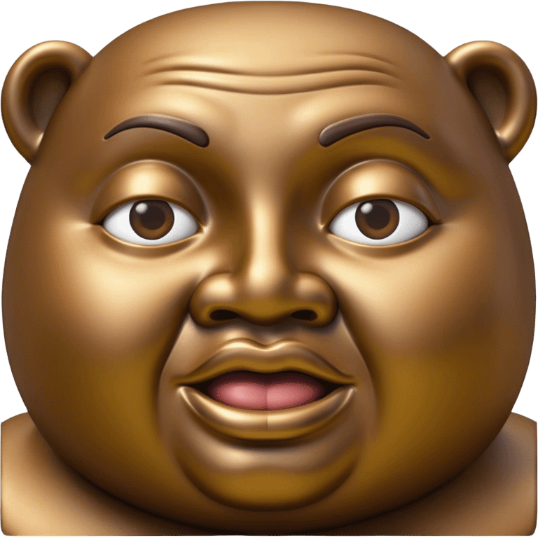 Cinematic Realistic Botero Sculpture Pop Culture Emoji, featuring an exaggerated, whimsical portrayal inspired by the famed sculptor rendered with dynamic textures and vibrant, artistic lighting. emoji