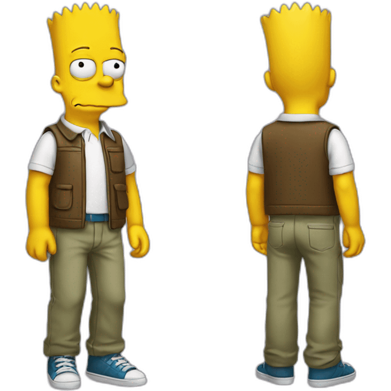 simpsons kid standing emoji