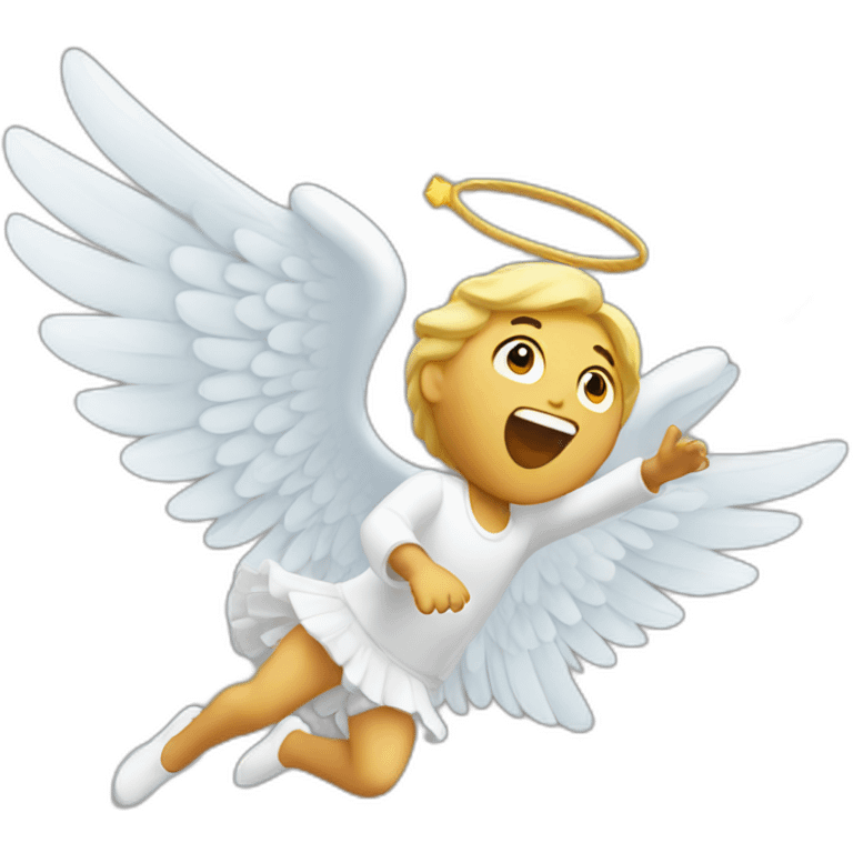 Flying angel emoji