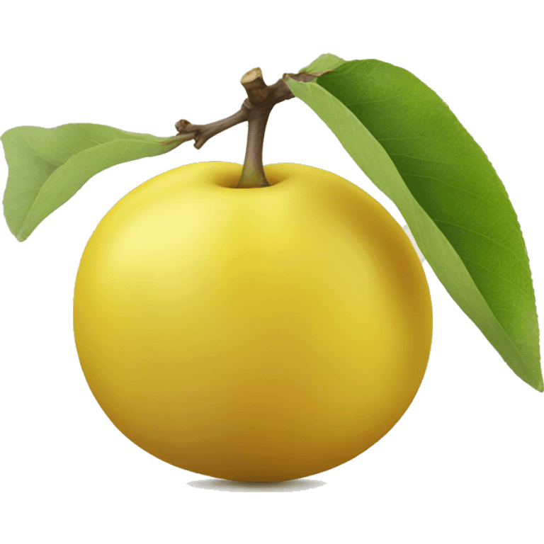 one yellow plum close up emoji