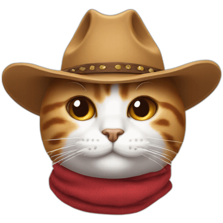 cowboy cat ears sticking out of the hat emoji