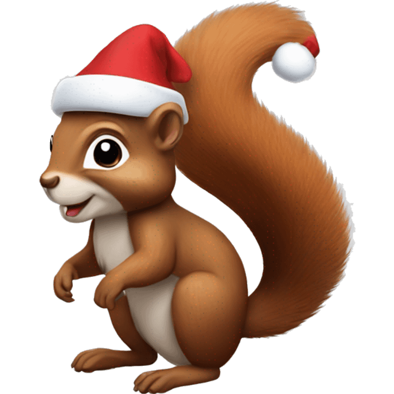 Christmas squirrel emoji