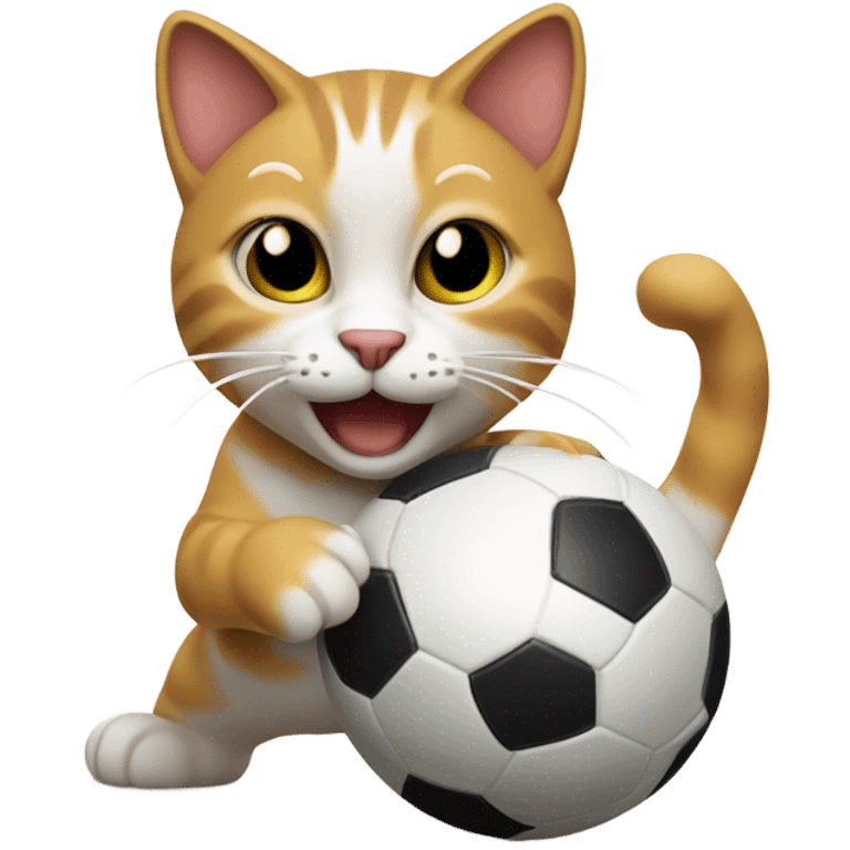 cat playing football emoji