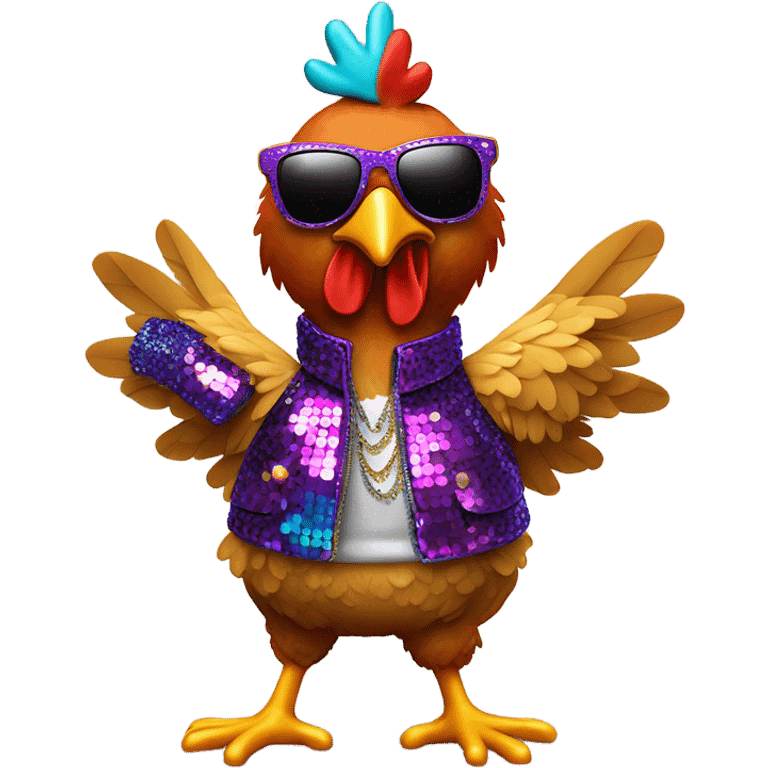 Disco chicken emoji