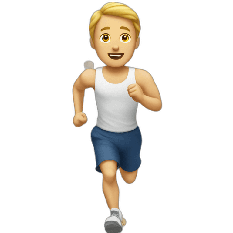 A white man who is running emoji