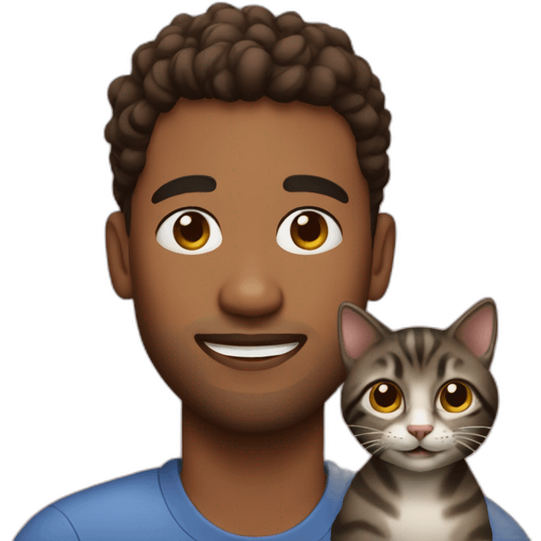 Javier Miley with a cat face emoji