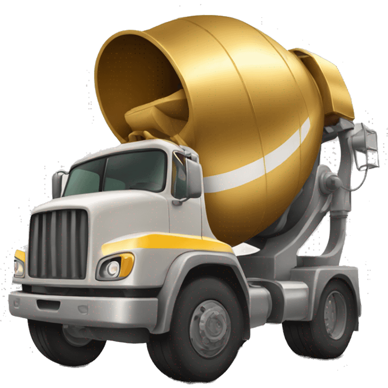 golden cement mixer  emoji