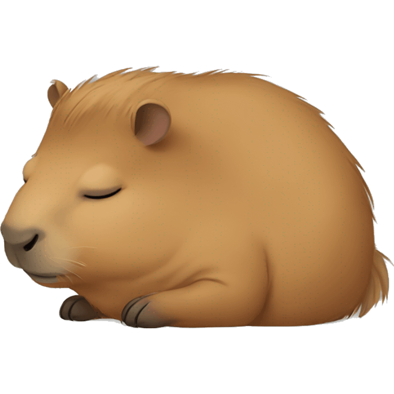 cute capybara sleeping emoji