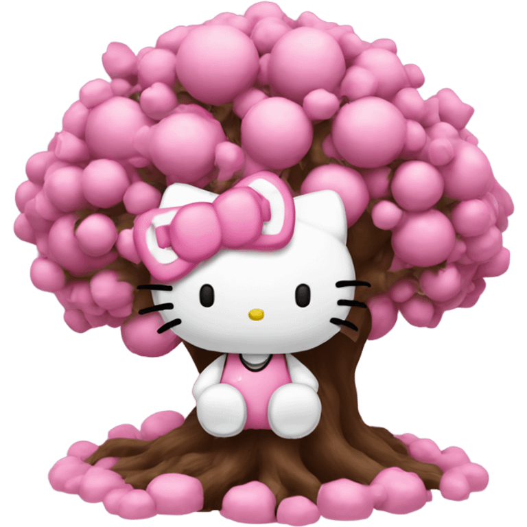 Arbol de esferas de hello kitty  emoji