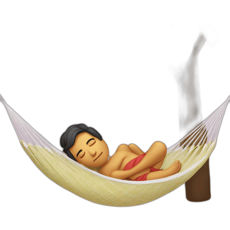 Mexican sleeping in hammock emoji