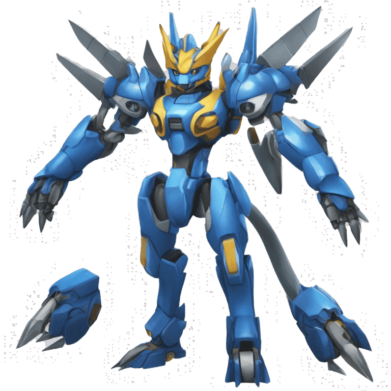 WereGarurumon-Lucario-Medabot-Mecha full body emoji