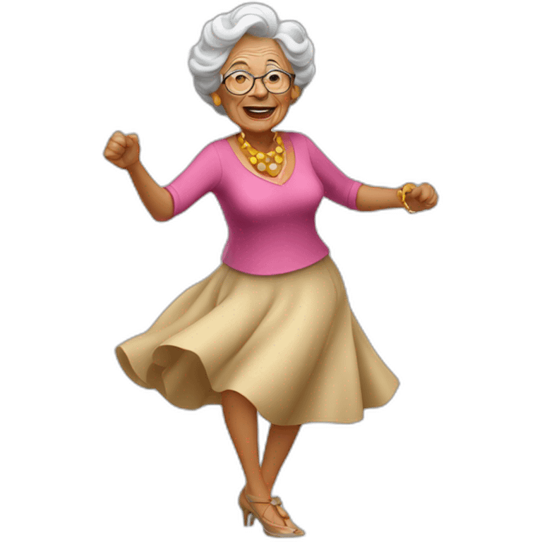 Old women dancing bachata  emoji