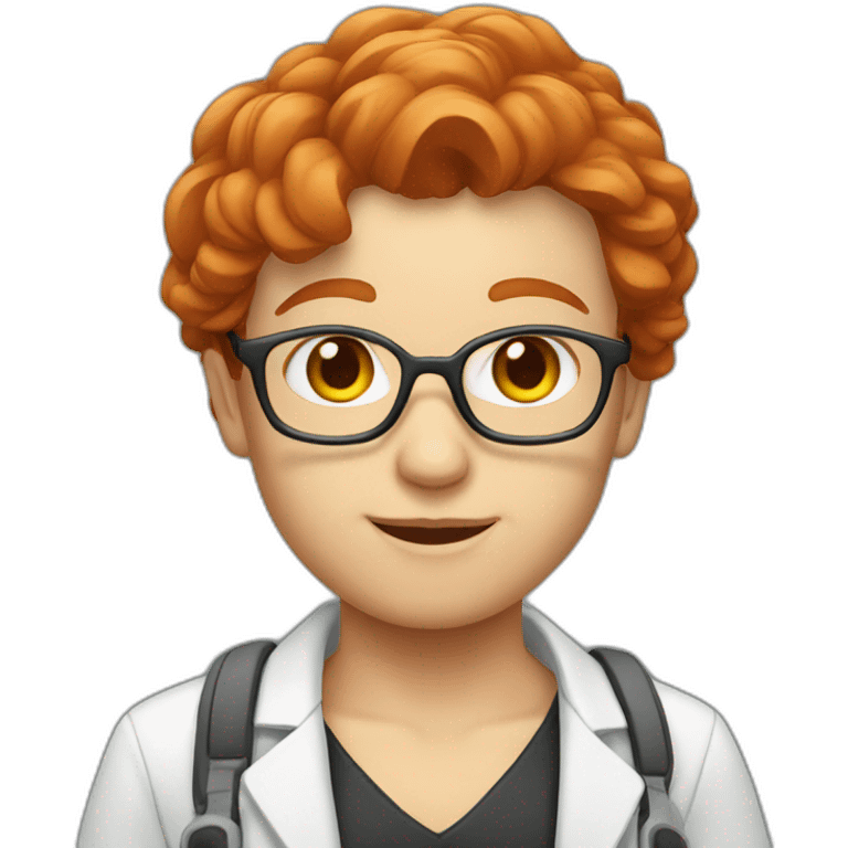 Redhead neuroscientist emoji