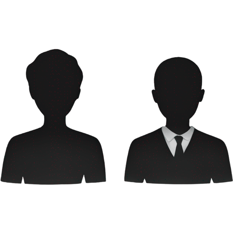 two persons silhouettes emoji