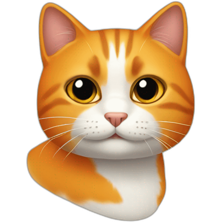 Gato naranja coqueto emoji