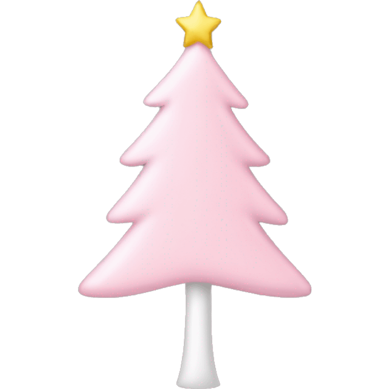 White tree Christmas light pink bow emoji