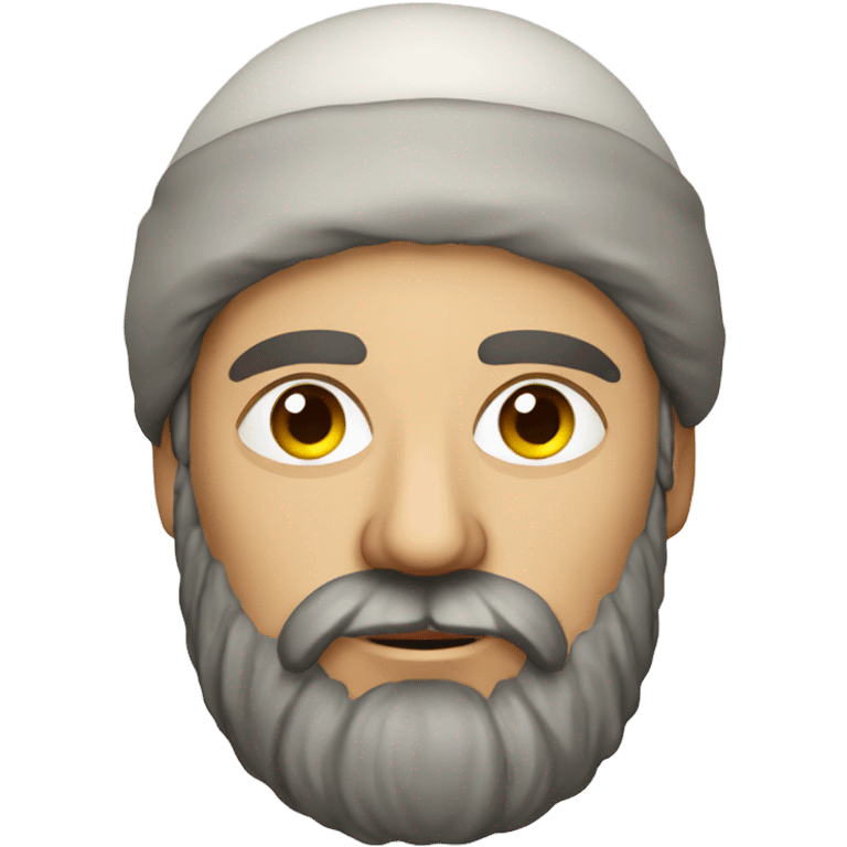 Russian peasant with a beard photorealistic serious emoji