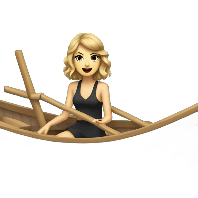 Taylor swift in a boat emoji