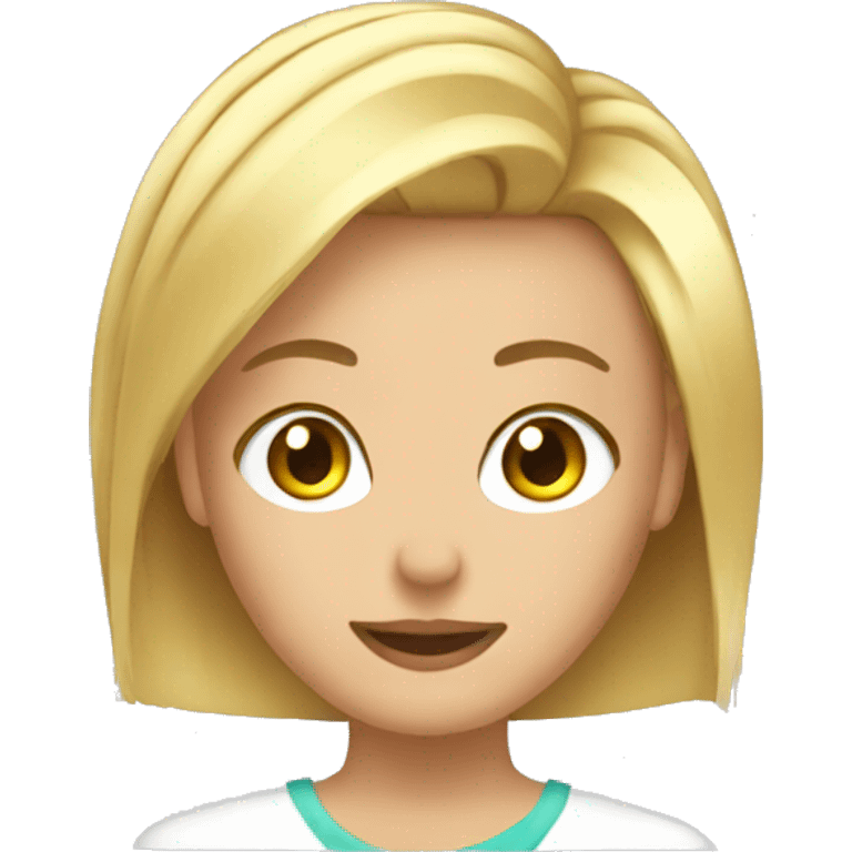 Blonde girl getting haircut emoji