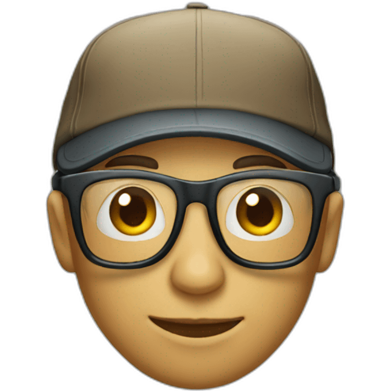 cap and glasses emoji