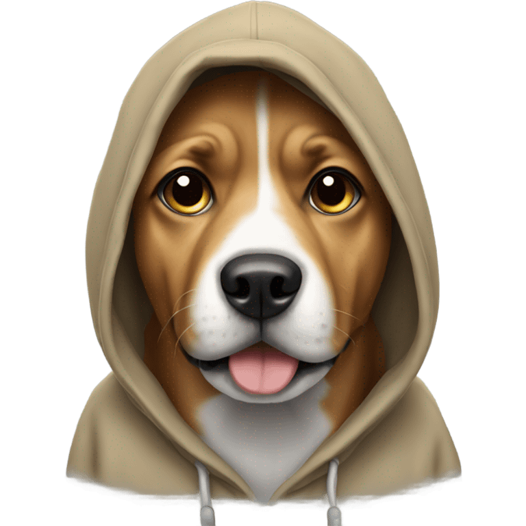 dog wearing hoodie emoji