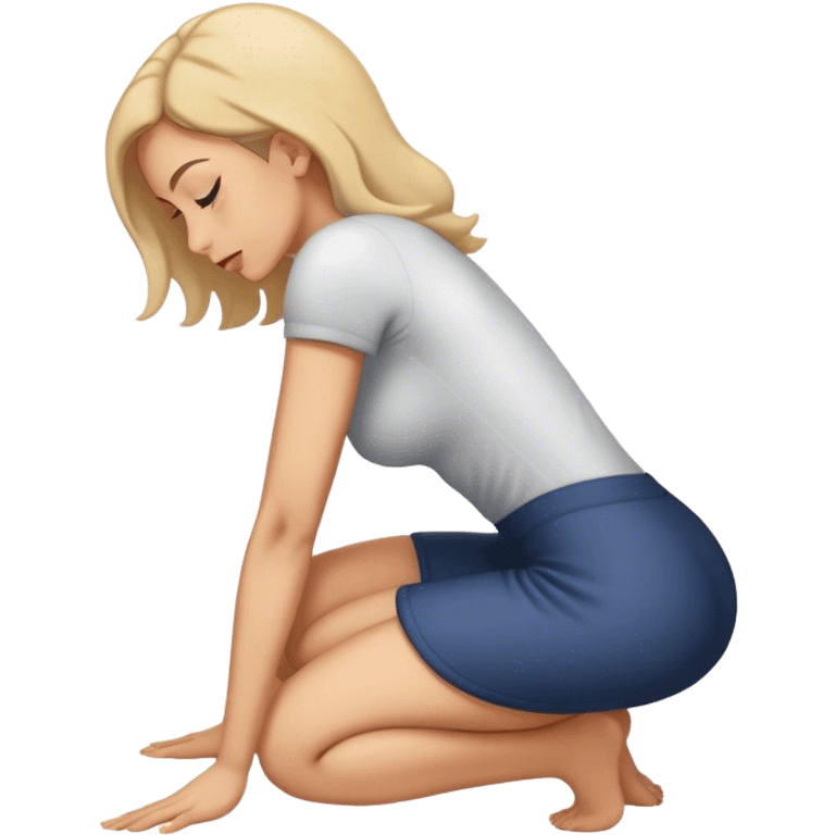 a woman bending over  emoji