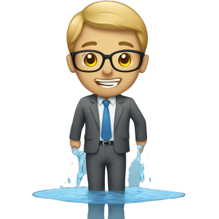 office worker in Water puddle emoji