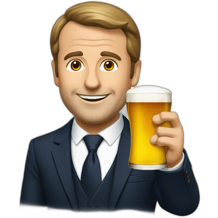 Macron bière emoji