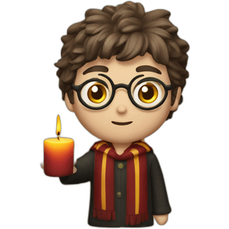 harry potter christmas candle emoji