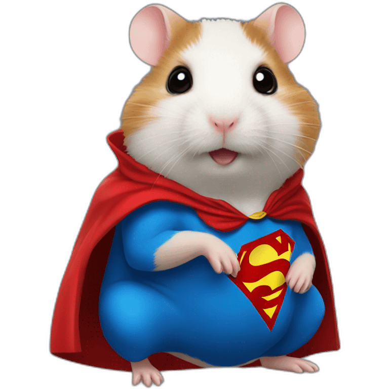 hamster dressed like Superman emoji