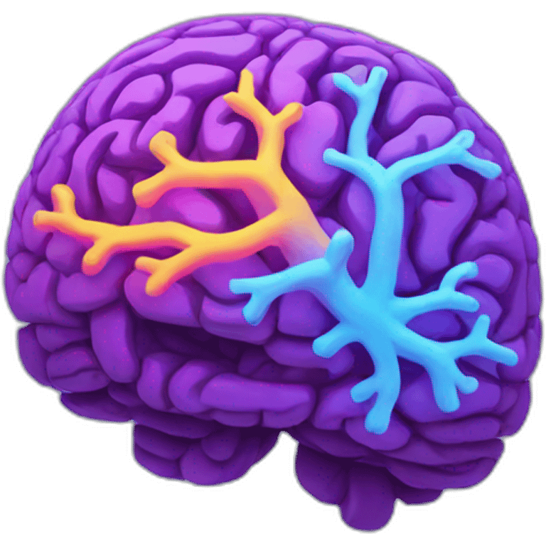 Neon Brain Creation emoji