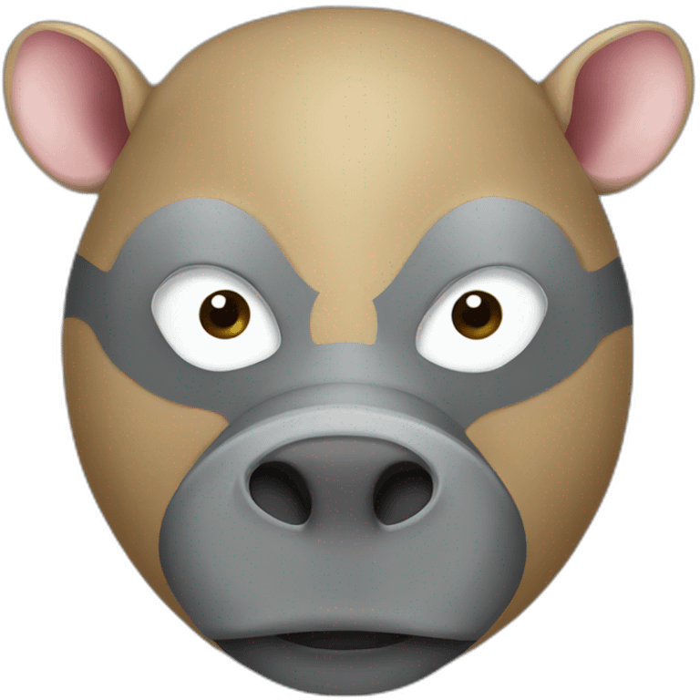 Babirusa wearing Bandit Mask emoji