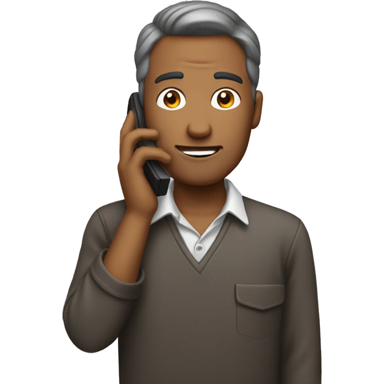 man speaking on mobile phone emoji