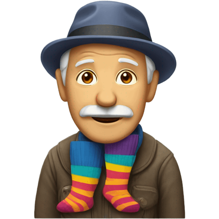 Old man with socks emoji