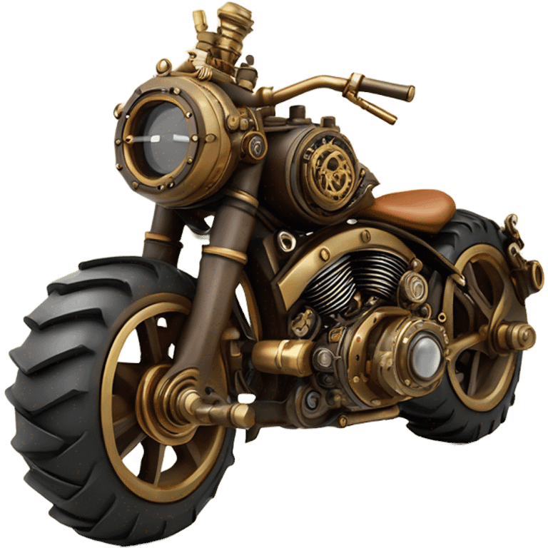 steampunk motorbike side view emoji