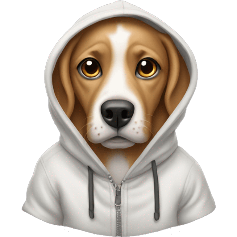 Dog wearing a hoodie  emoji