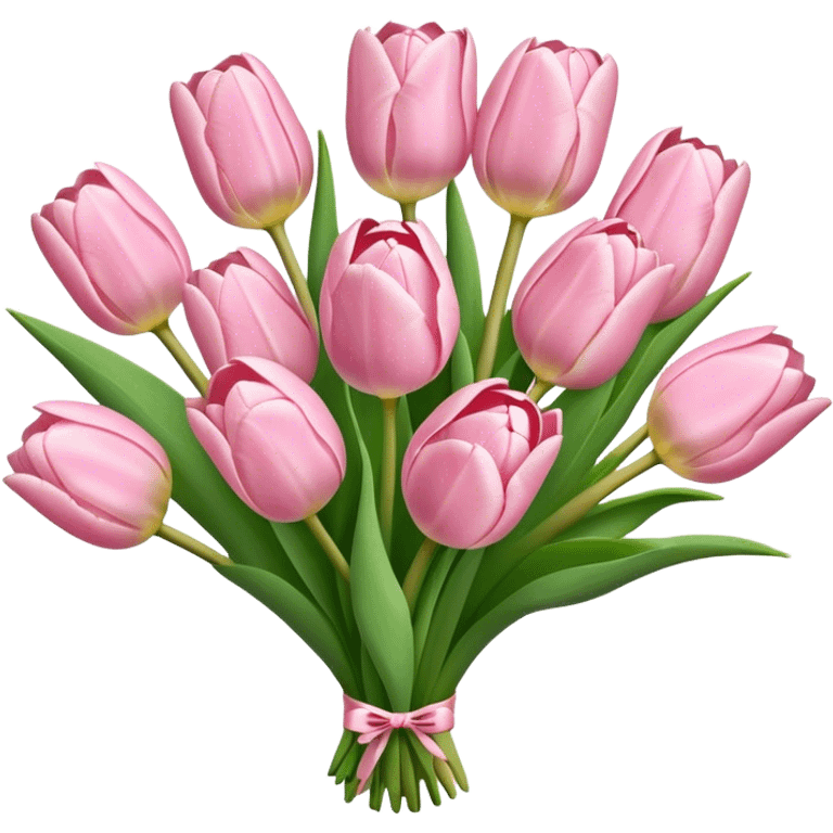 Light pink tulips bouquet  emoji