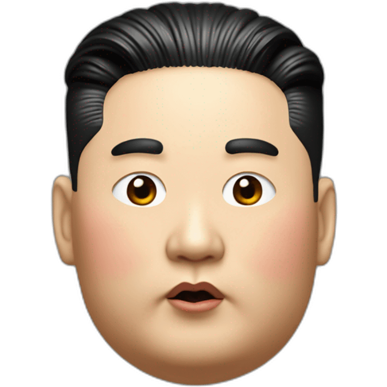 Kim Jong Un avec du rouge a levre emoji