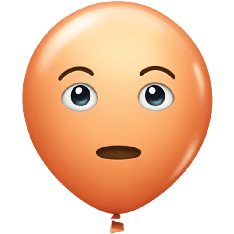 Peach colored balloon emoji