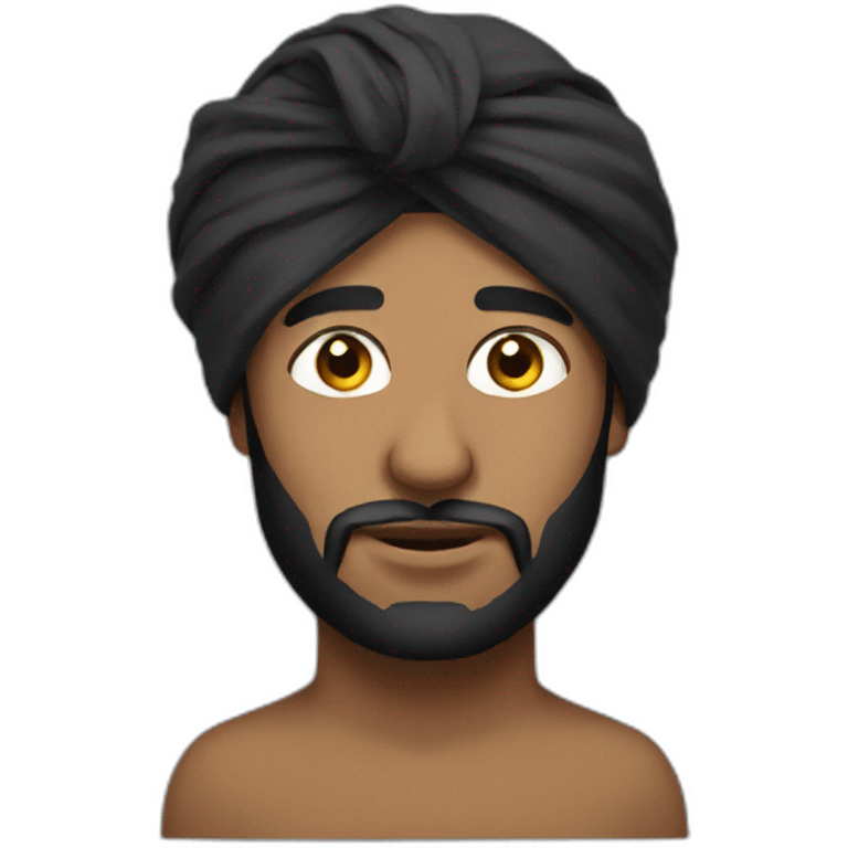 Black Arab turban emoji