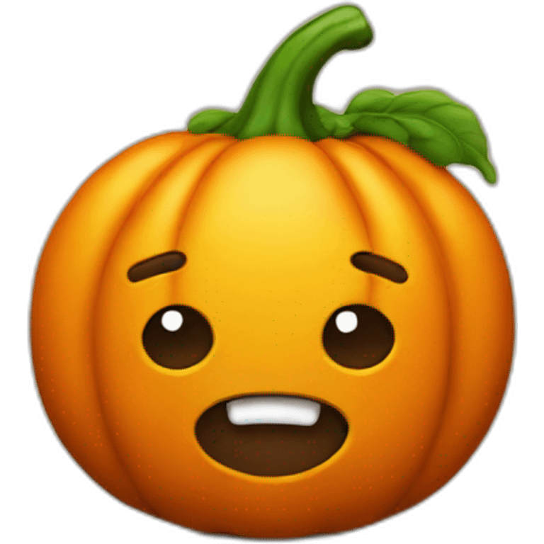 Poop emoji with pumpkin emoji