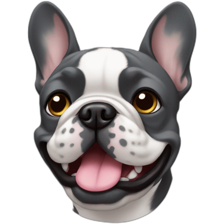 dark grey frenchie emoji