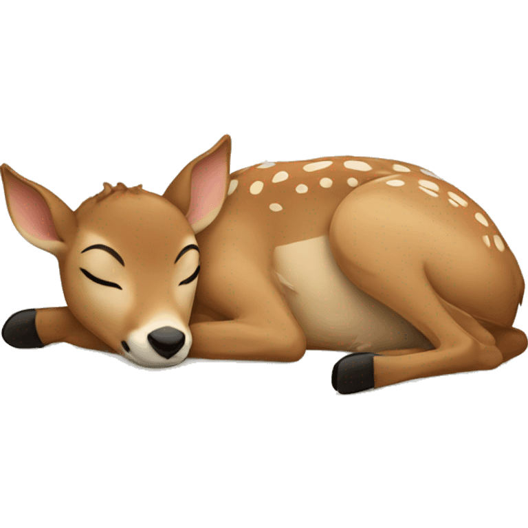 sleeping fawn emoji